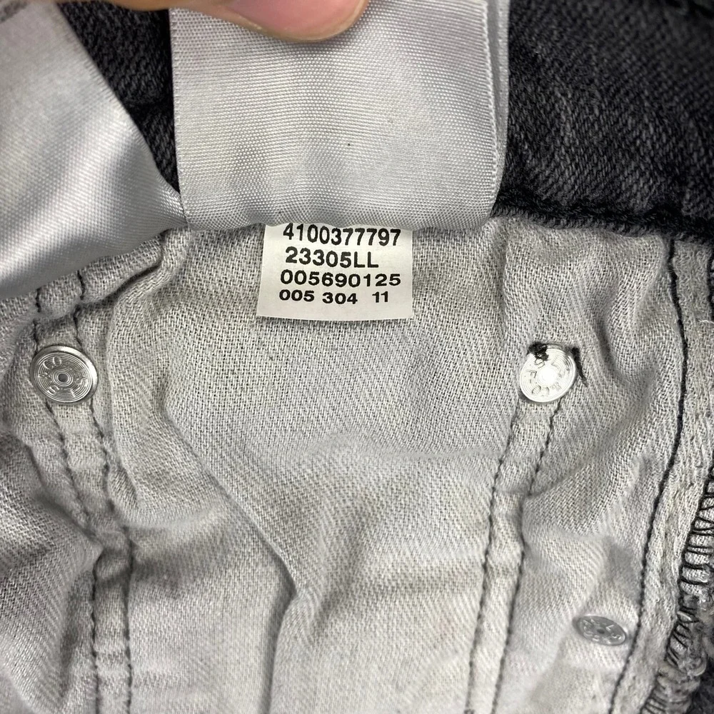 Levis 505 Regular Fit Jeans Mens W40 L30 Gray Denim‎ Pants